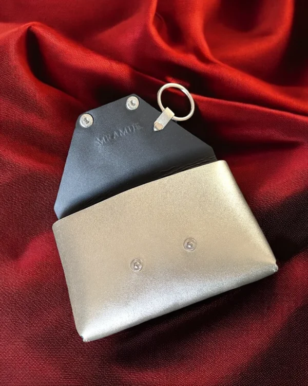 genuine leather silver bag for festivals