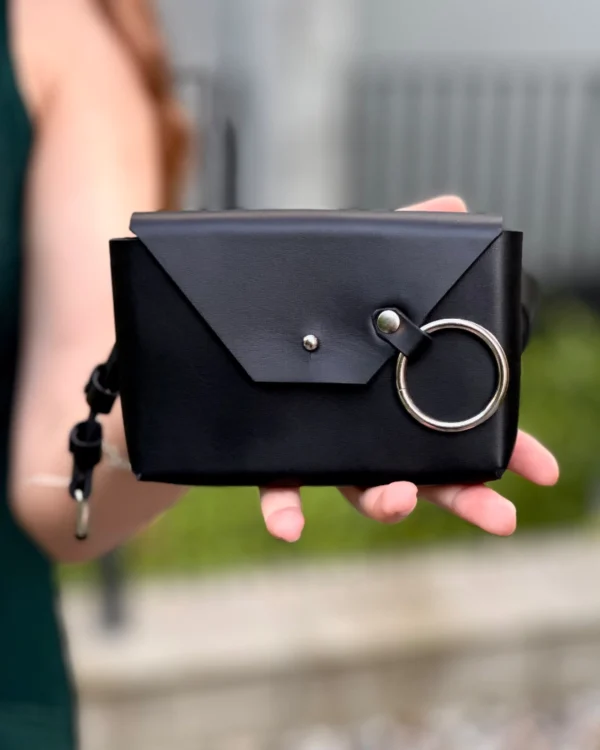 Mini leather waist bag